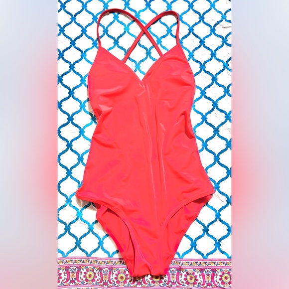 SOLD! ~ RARE! Princesse Tam Tam x Uniqlo ~ RED~ 1 Piece Swim Suit Maillot~Small - Picture 6 of 10